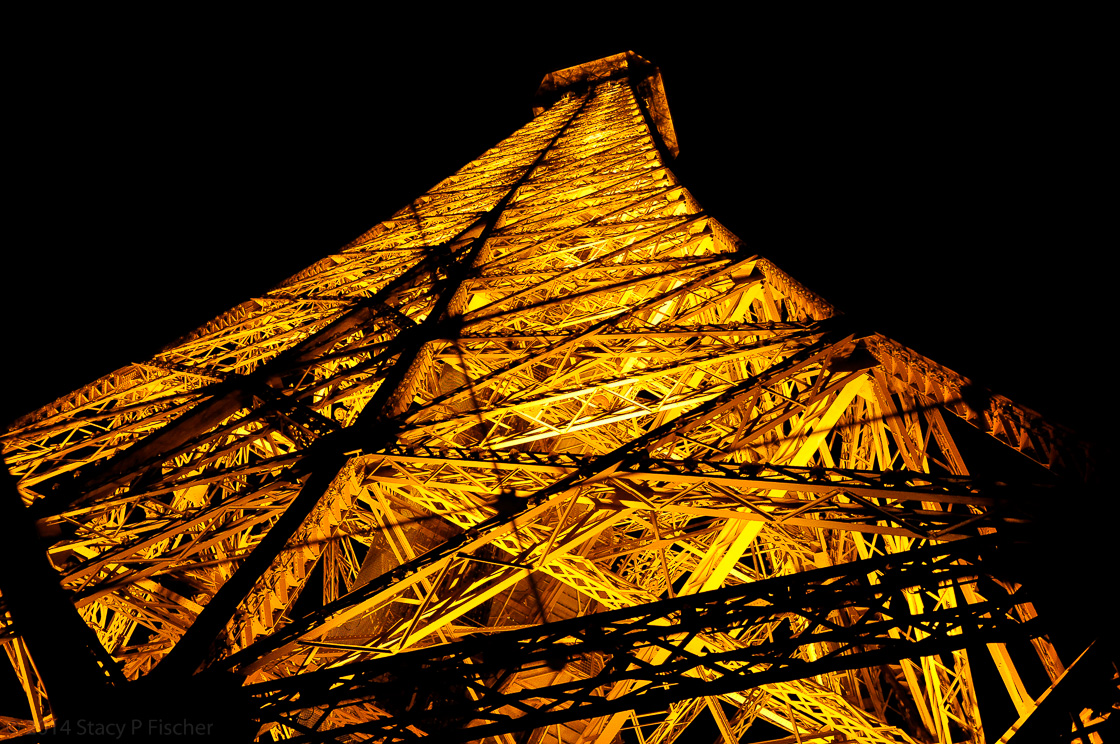 The Tower, looking directly upward from the bottom of one side to the top.