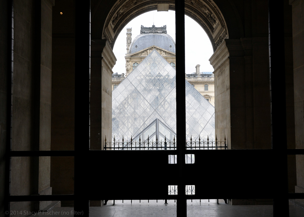 Unretouched photo of the Pyramid as seen through a windowed alcove.