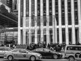 Apple Store, New York City, adorned with Monochromia logo