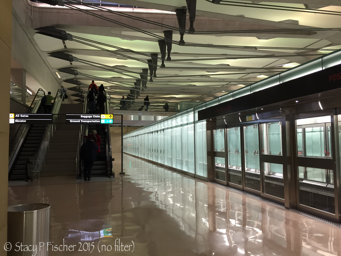 AeroTrain stop, Dulles International Airport, outside Washington, DC