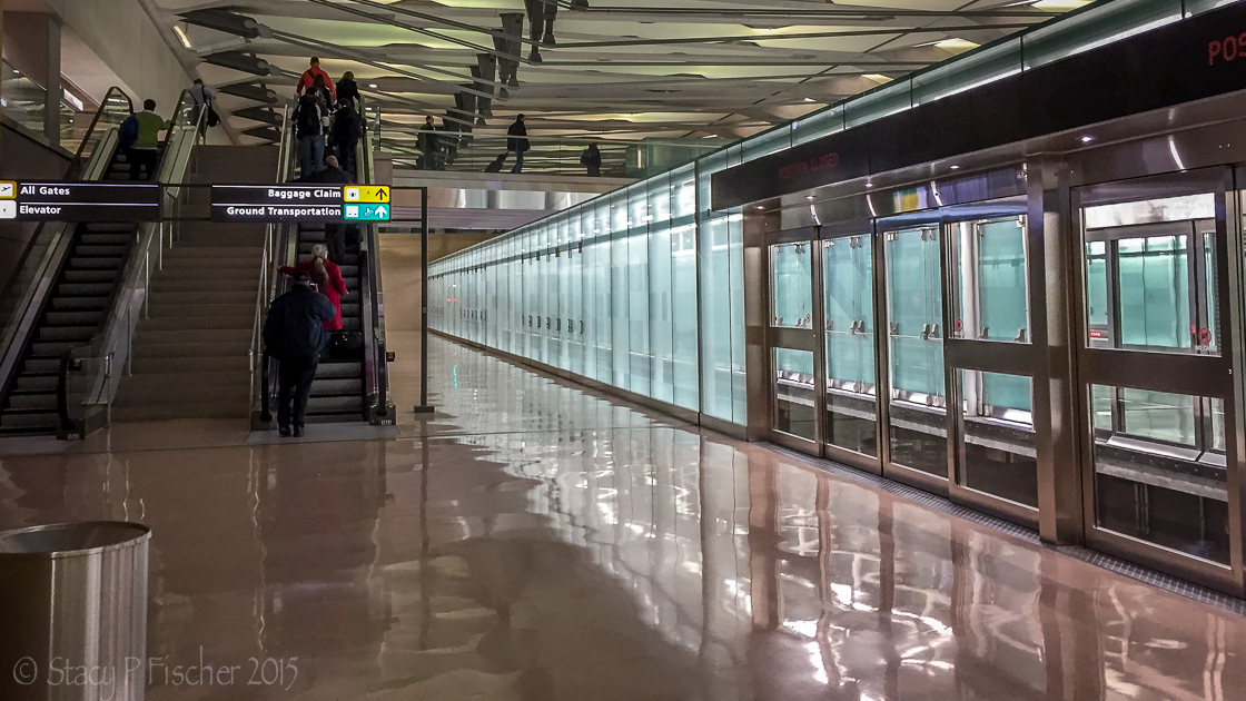 AeroTrain stop, Dulles International Airport, outside Washington, DC