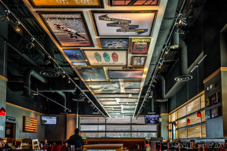 Ceiling art, Red Robin, Flatiron Crossing, Broomfield, Colorado