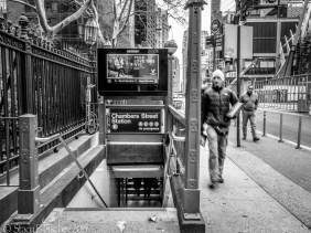 NYC subway Chambers Street Station entrance