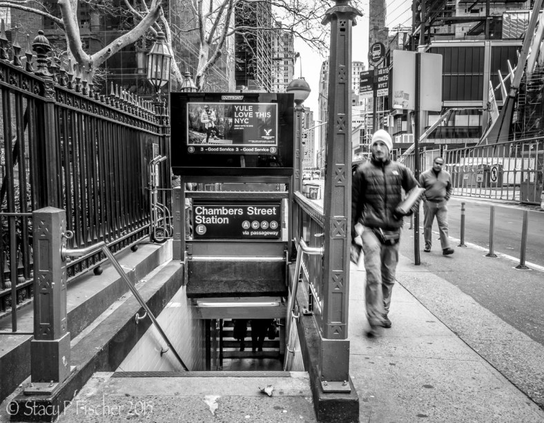 NYC subway Chambers Street Station entrance
