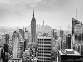 Top of the Rock view of Empire State Building and Lower Manhattan