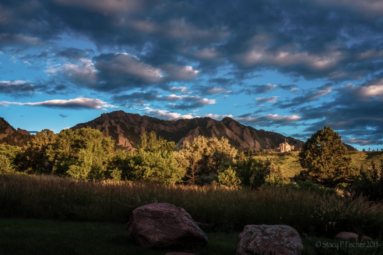 Sunrise over the Boulder, Colorado Flatirons