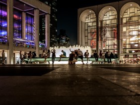 Lincoln Center Fountain at night