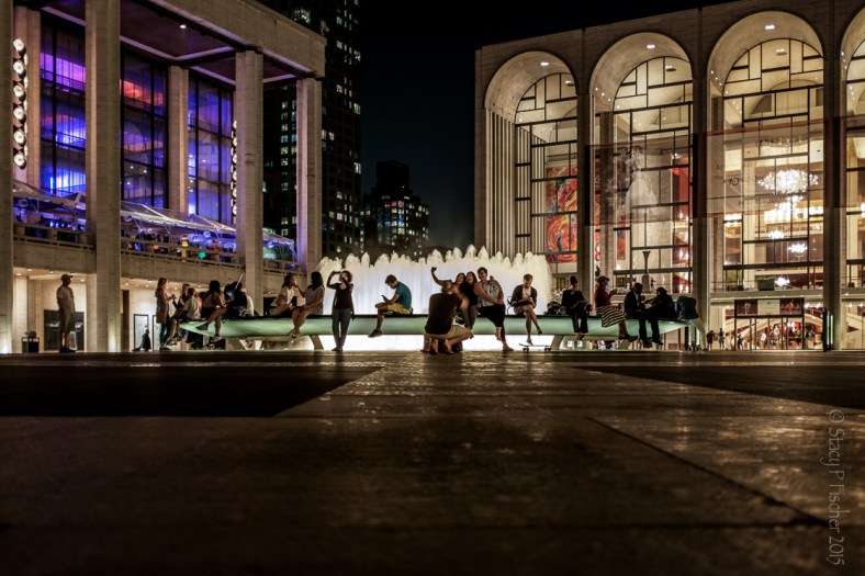Lincoln Center Fountain at night
