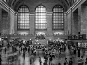 Blur of passengers in Grand Central Station
