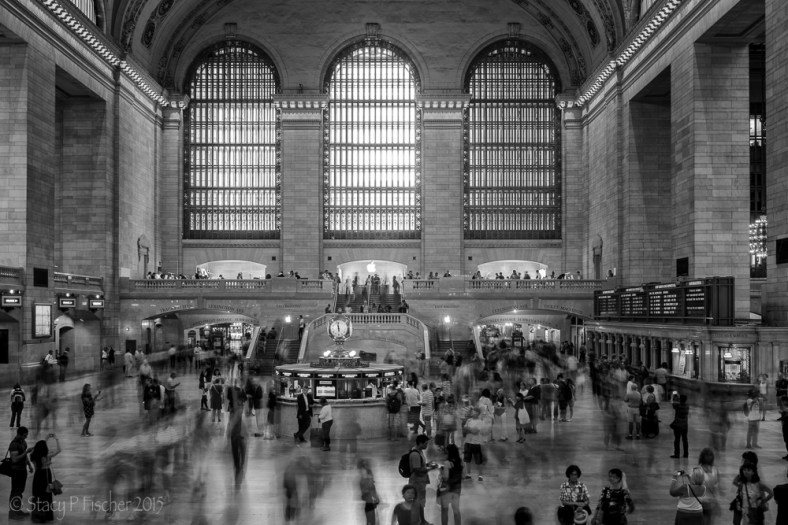 Blur of passengers in Grand Central Station