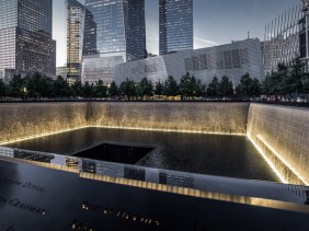 Nighttime Panorama of 9/11 Memorial