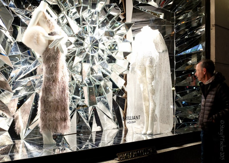 Bergdorf Goodman 2015 Christmas Window white "Brilliant Holiday"
