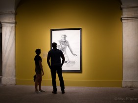 Visitors to National Portrait Gallery view exhibit