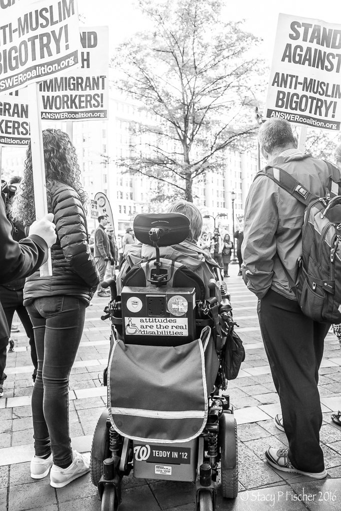 Protestors at Trump International Hotel Washington DC